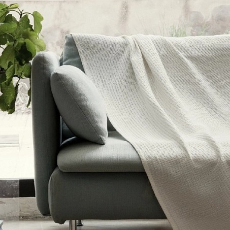 Přehoz na postel, na sofa Sicilia, bílý, bavlna