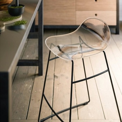 Barová židle Academy, transparentní plast, v.sedu 66 cm, CB2167