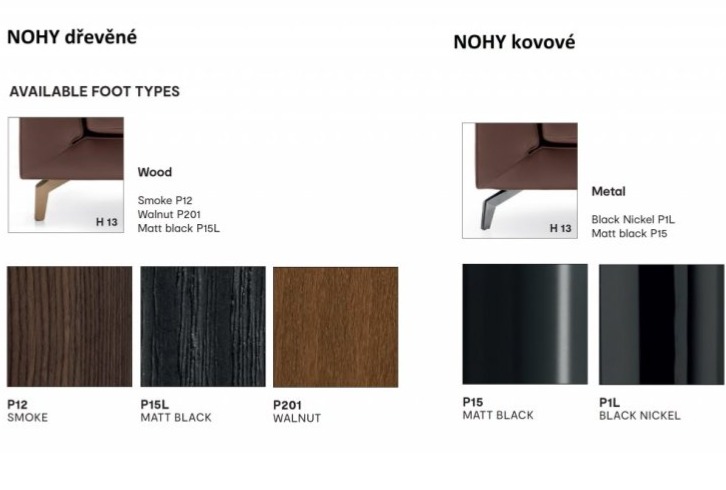 Nadčasová pohovka Carré, látka, kůže, 204 cm, CS3410