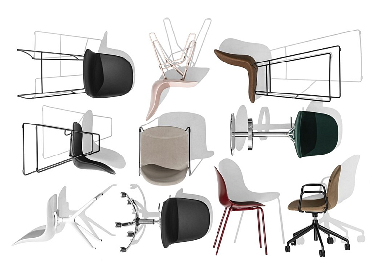 Stohovatelná židle Academy, kov, látka, CB1696-MAT