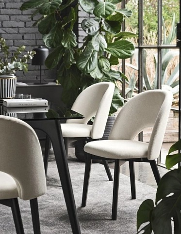 Jídelní židle Tuka, dřevo, látka, CB1994