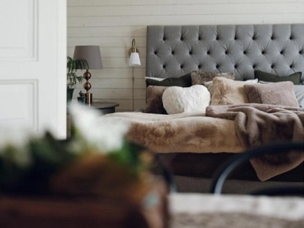 Polštář Srdce Fluffy, umělá kožešina, slonová kost, 45x45 cm