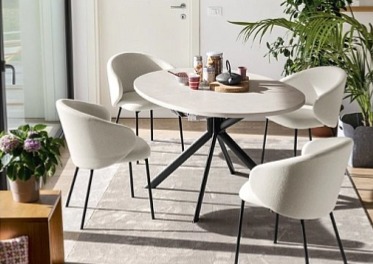 Židle s područkami Tuka, kov, látka, CB1999