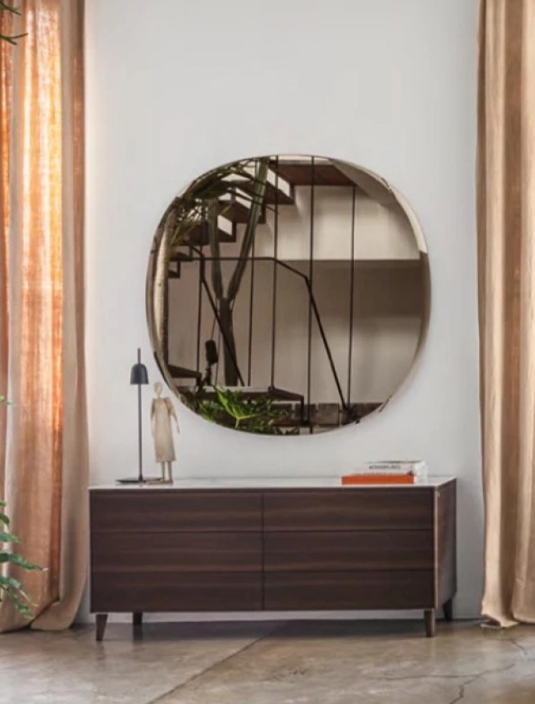 Kulaté zrcadlo Brame, Ø140 cm, CS5141-M