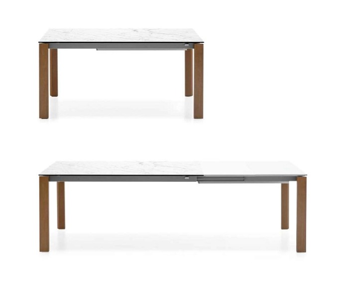 Rozkládací stůl Eminence, sklokeramika/dřevo CB4724-R