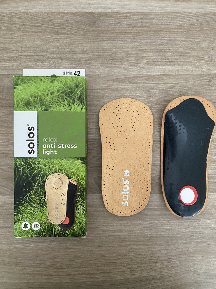 Ortopedická vložka s patentovaným designem pro úzkou obuv - Solos Anti-stress light