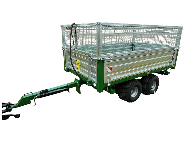 Vlek 2 za traktor třístranné sklápění140x240 cm 1500 kg SPZ