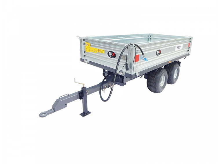 Vlek 2 za traktor sklápěcí 120x240 2,5t s nastavbami