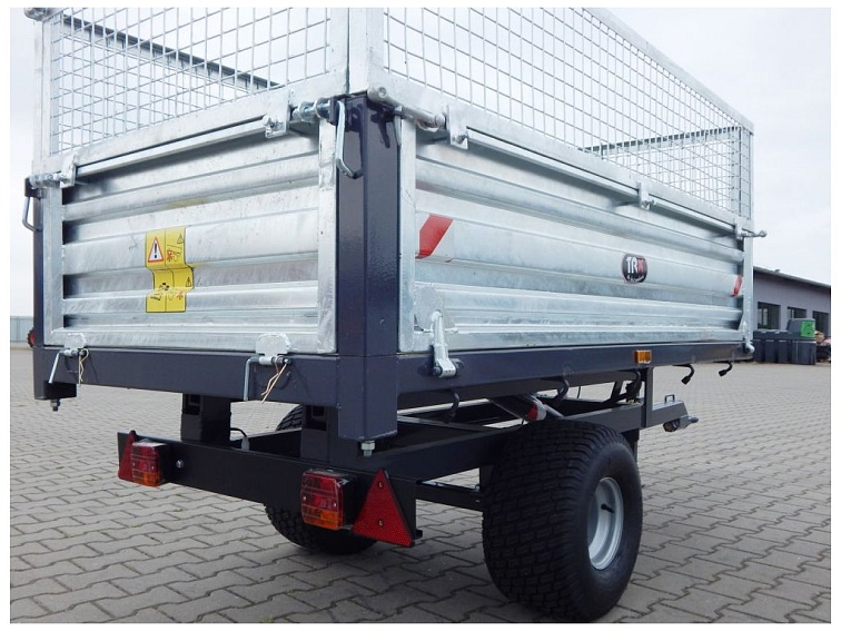 Vlek za traktor sklápěcí 110x215 cm 1,5 t nastavby