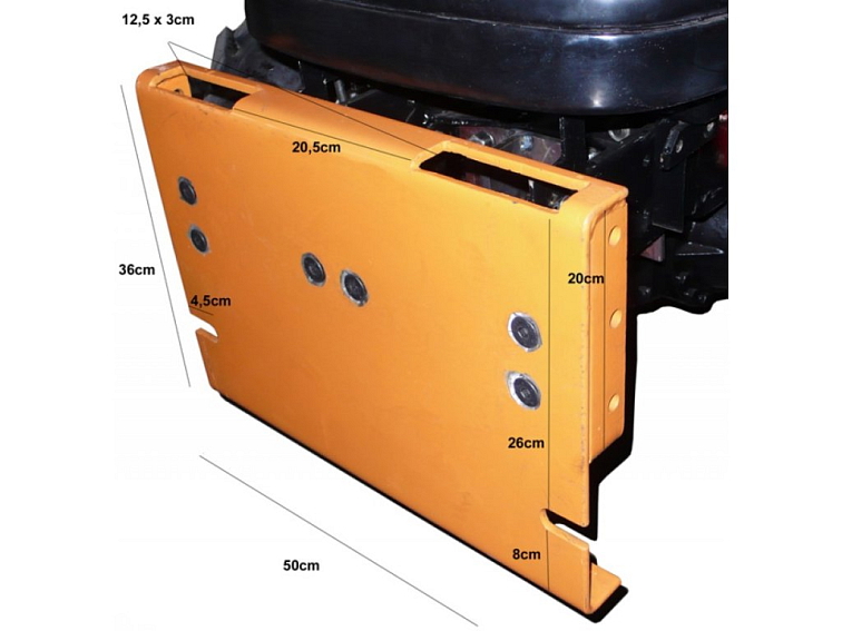 Radlice na sníh otočná těžká 250 cm