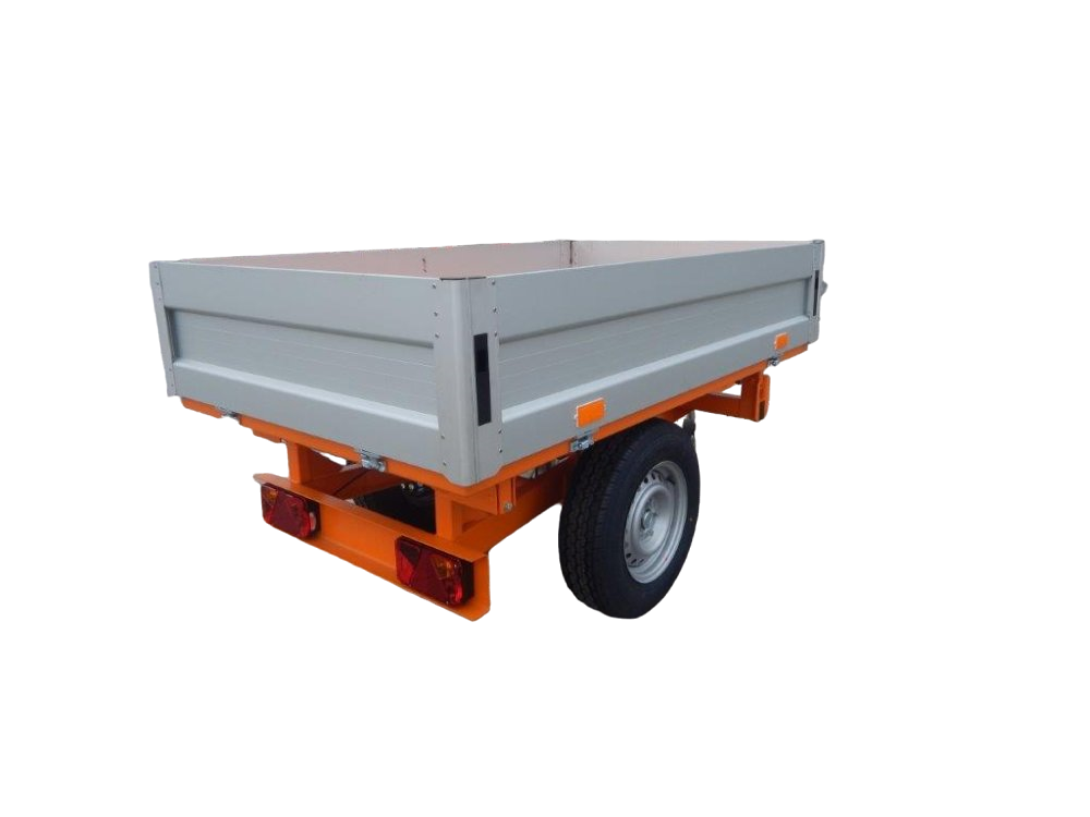 Vlek za traktor sklápěcí 120x205 1,5 t GeoGrass