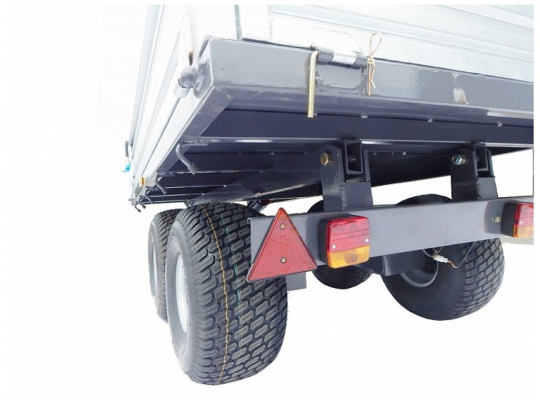 Vlek 2 za traktor třístranné sklápění140x240 cm 1500 kg SPZ