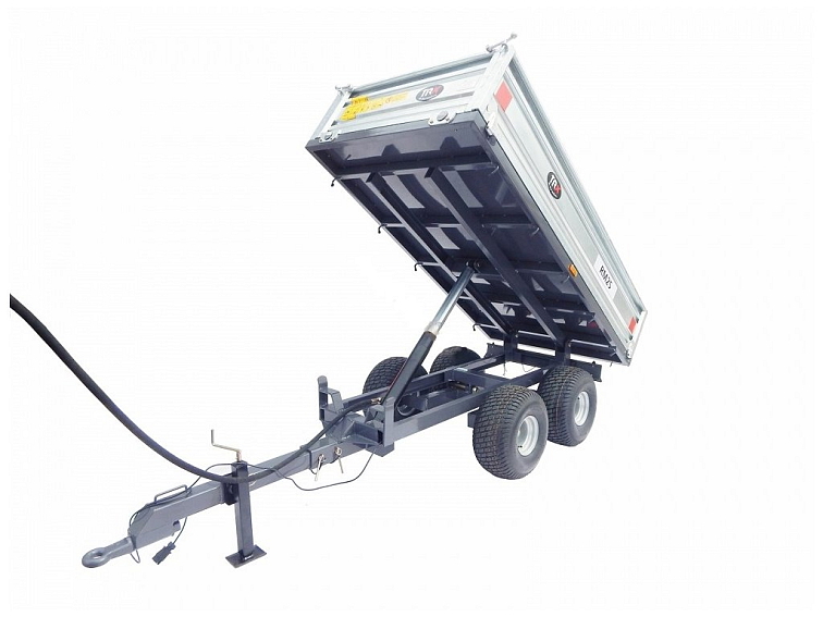 Vlek 2 za traktor sklápěcí 120x240 2,5t s nastavbami