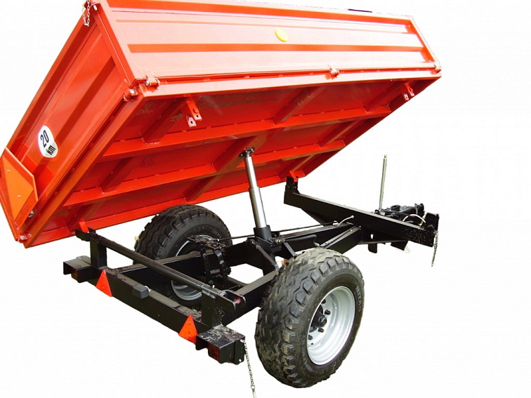 Vlek za traktor sklápěcí 150x250 cm 1,8 a 2,5 t s SPZ