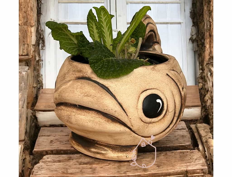 Keramický květináč ryba Šupinka