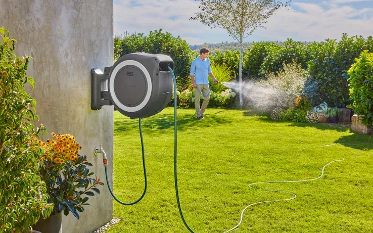 Akumulátorový nástěnný box na hadici PowerRoll XL bez akumulátoru, 35 m, bílý, SÓLO