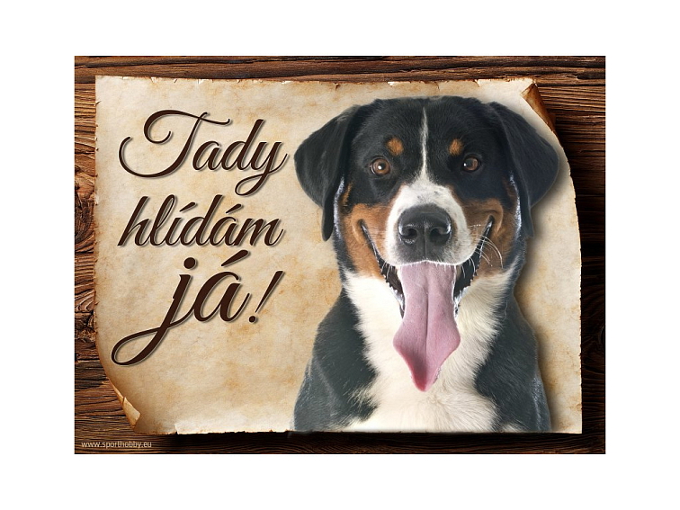 Cedulka Appenzelský salašnický pes - Tady hlídám já/CP490