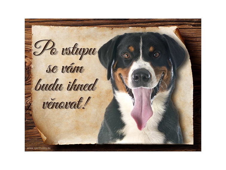 Cedulka Appenzelský salašnický pes - Po vstupu .../CP493