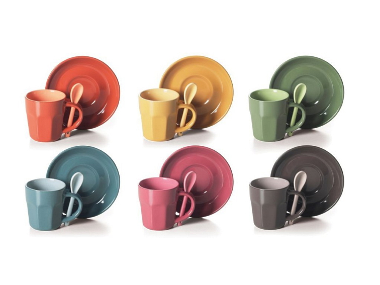 Cup and saucer ABBRACCIO 90 ml set 6ks