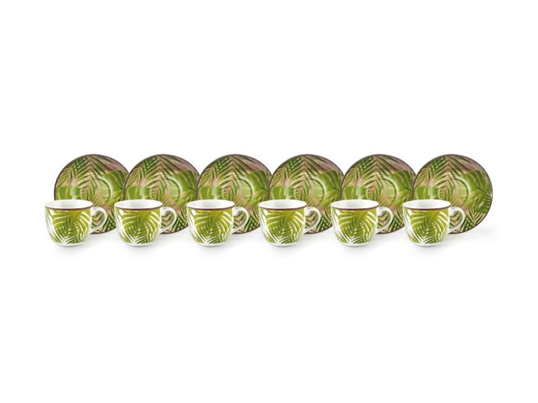Cup and saucer FOLIAGE 90 ml set 6ks