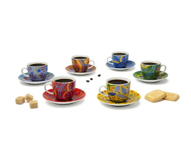 Cup and saucer PUEBLA 90 ml set 6ks