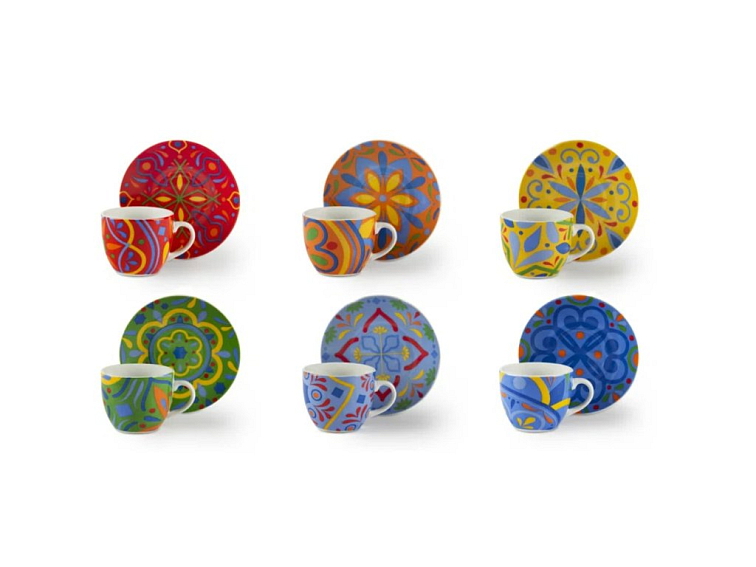 Cup and saucer PUEBLA 90 ml set 6ks