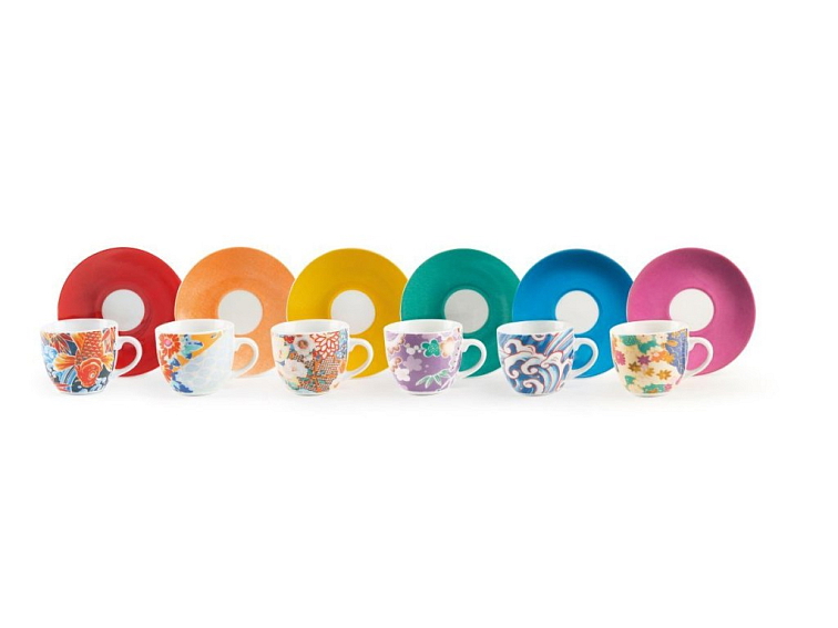 Cup and saucer KIMONO 90 ml set 6ks