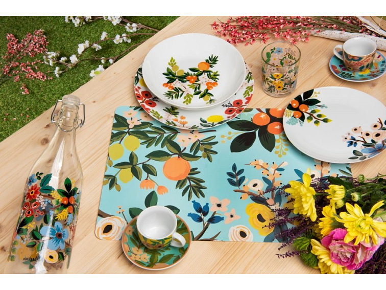 Cup and saucer FIORI FRIDA 90 ml set 6ks