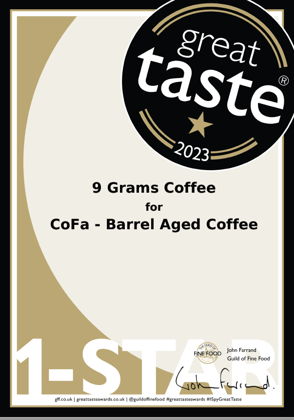 9 Grams Coffee Barrel Age Coffee (COFA)
