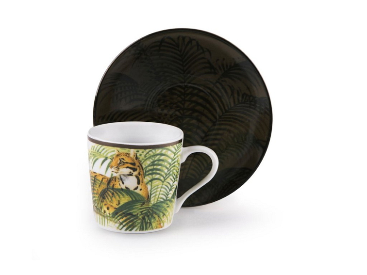 Cup and saucer LEOPARD 90 ml set 6ks