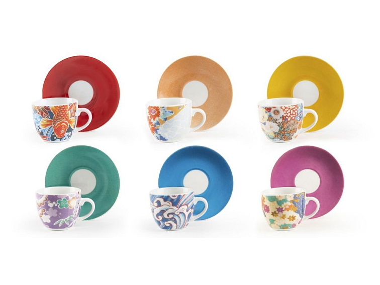 Cup and saucer KIMONO 90 ml set 6ks