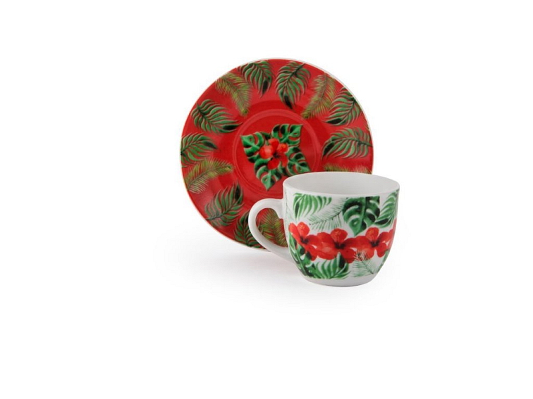 Cup and saucer MANDALA TROPICAL 90 ml set 6ks