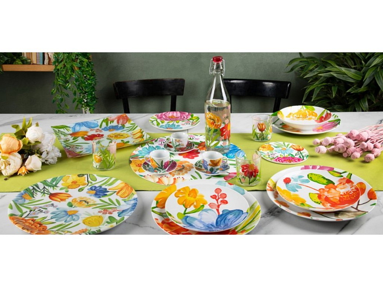 Cup and saucer BLOOMING FIORI 90 ml set 6ks