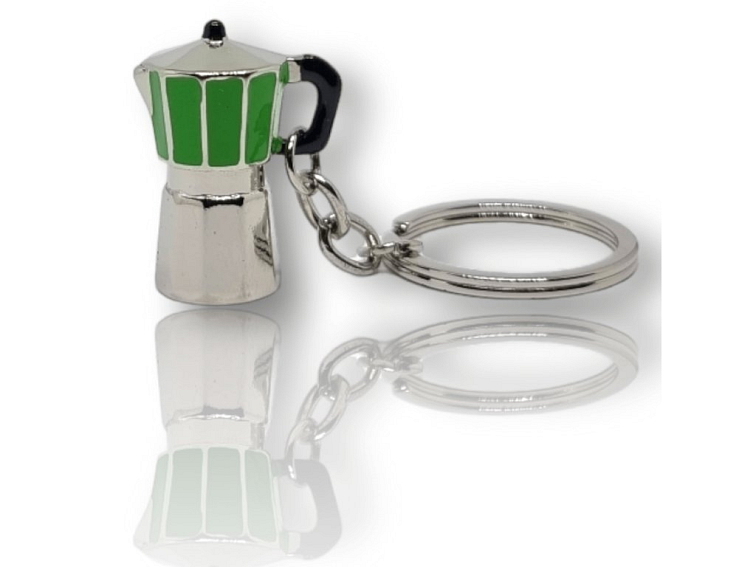 Keychain moka pot green