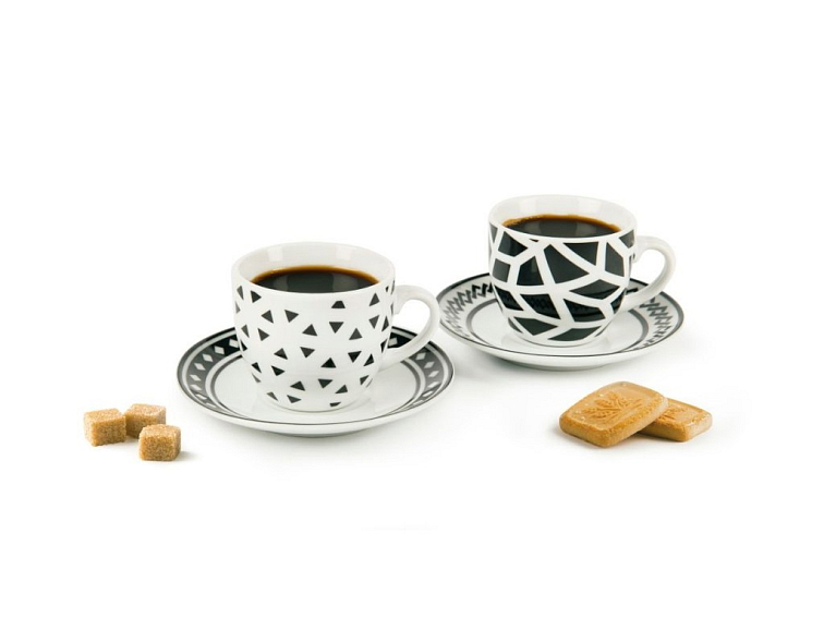 Cup and saucer EMILY 90 ml set 6ks