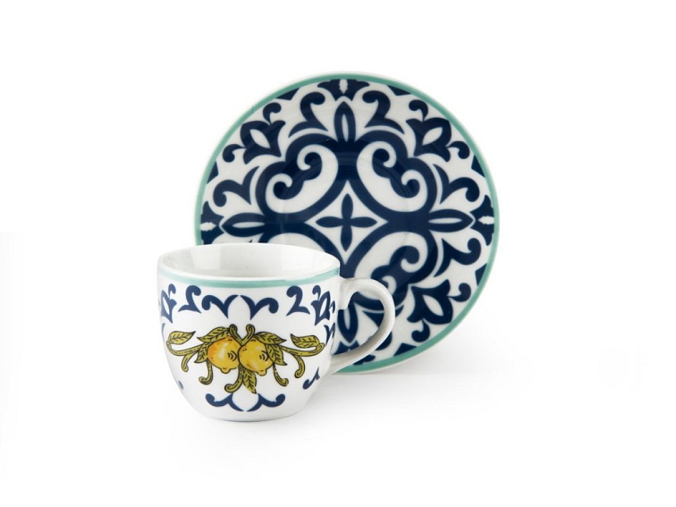 Cup and saucer AMALFI 90 ml set 6ks