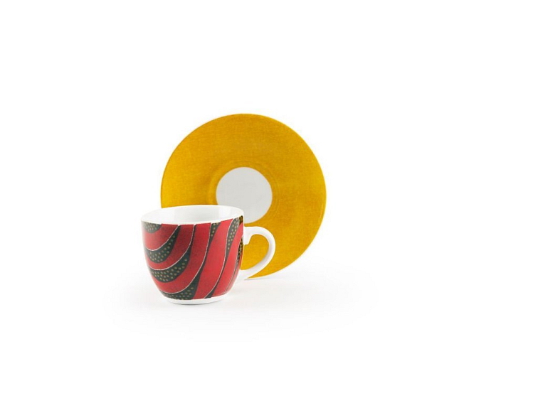 Cup and saucer AFRICANO 90 ml set 6ks