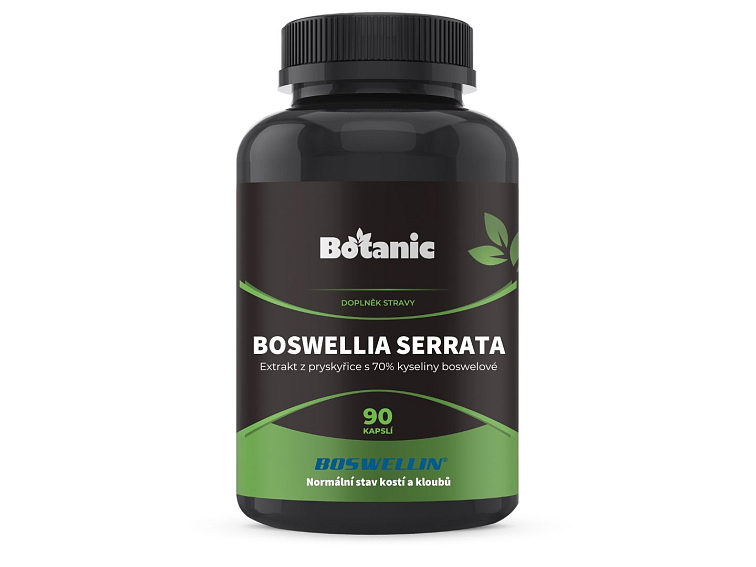 Boswellia serrata - Extrakt z pryskyřice s 70% kyseliny boswelové (Boswellin®️ HBD Sabinsa) v kapslích