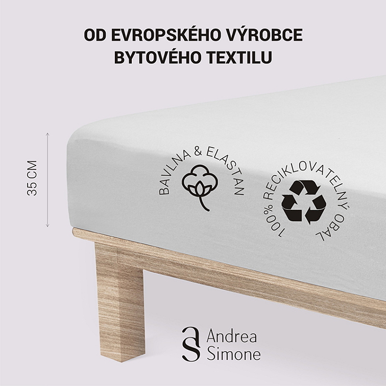 Jersey Lycra prostěradlo Andrea Simone boxspring - Northerm Droplet (14-4104)