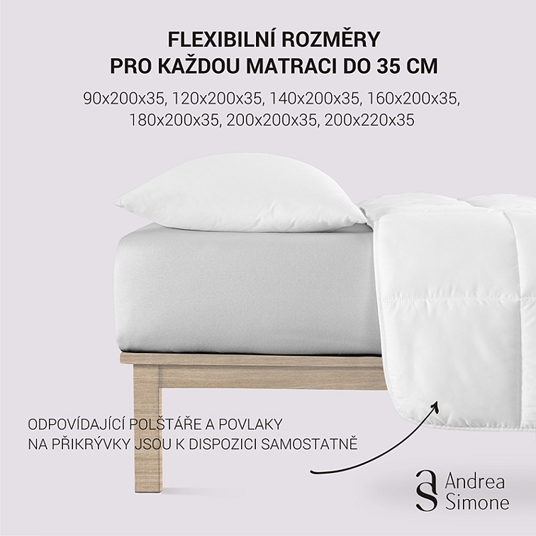 Jersey Lycra prostěradlo Andrea Simone boxspring - Northerm Droplet (14-4104)