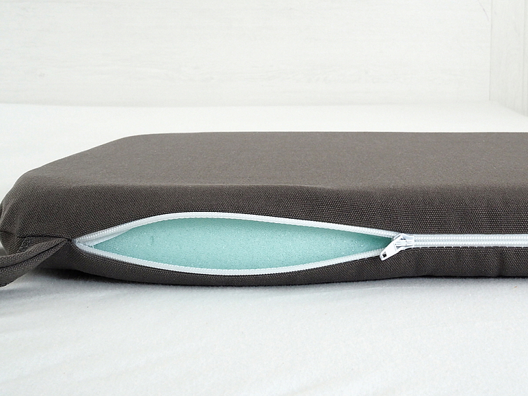 Sedák SUNSOL 40x40 se šňůrkami, ZIP - antracitová