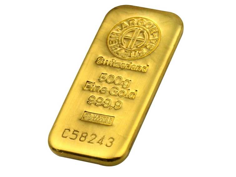 Argor-Heraeus zlatý slitek 500 g