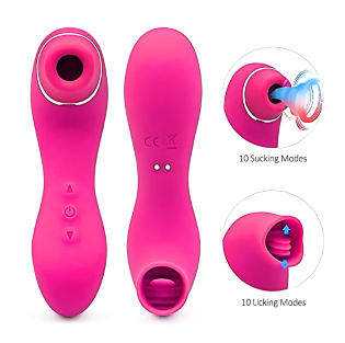 Oboustranný stimulátor klitorisu Romant Laurence růžový