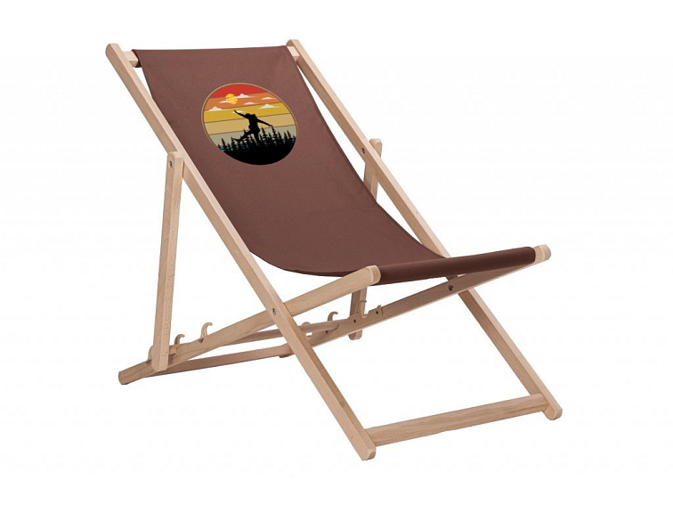 Dřevěné zahradní lehátko hnědé