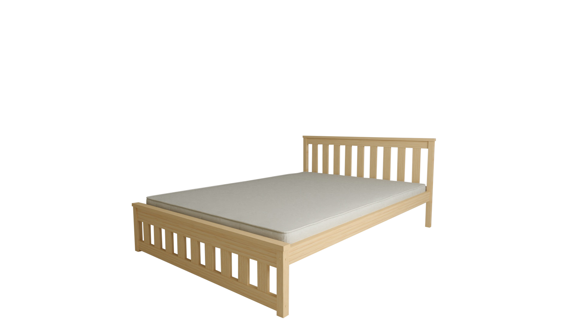 Postel z masivu Lena 160x200 cm Přírodní