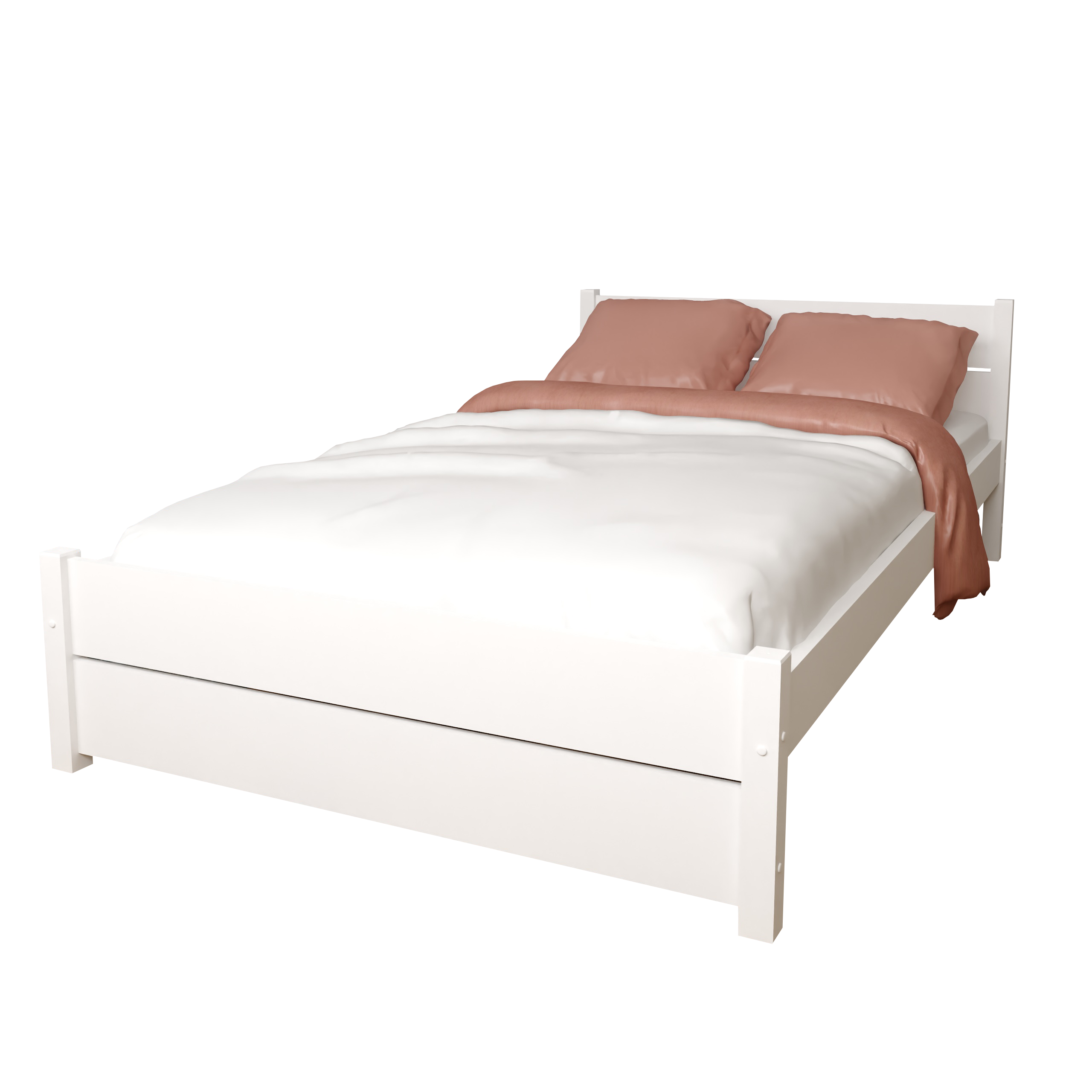 Postel z masivu Lapis 80x200 cm Bílá