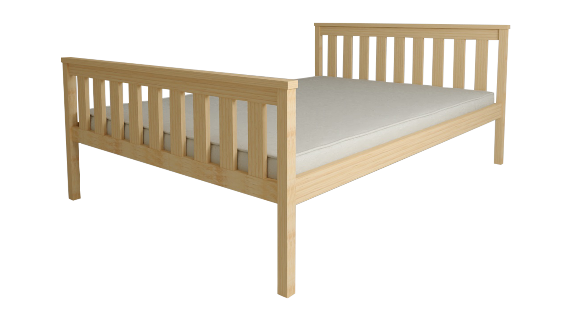 Postel z masivu Nina 160x200 cm Přírodní