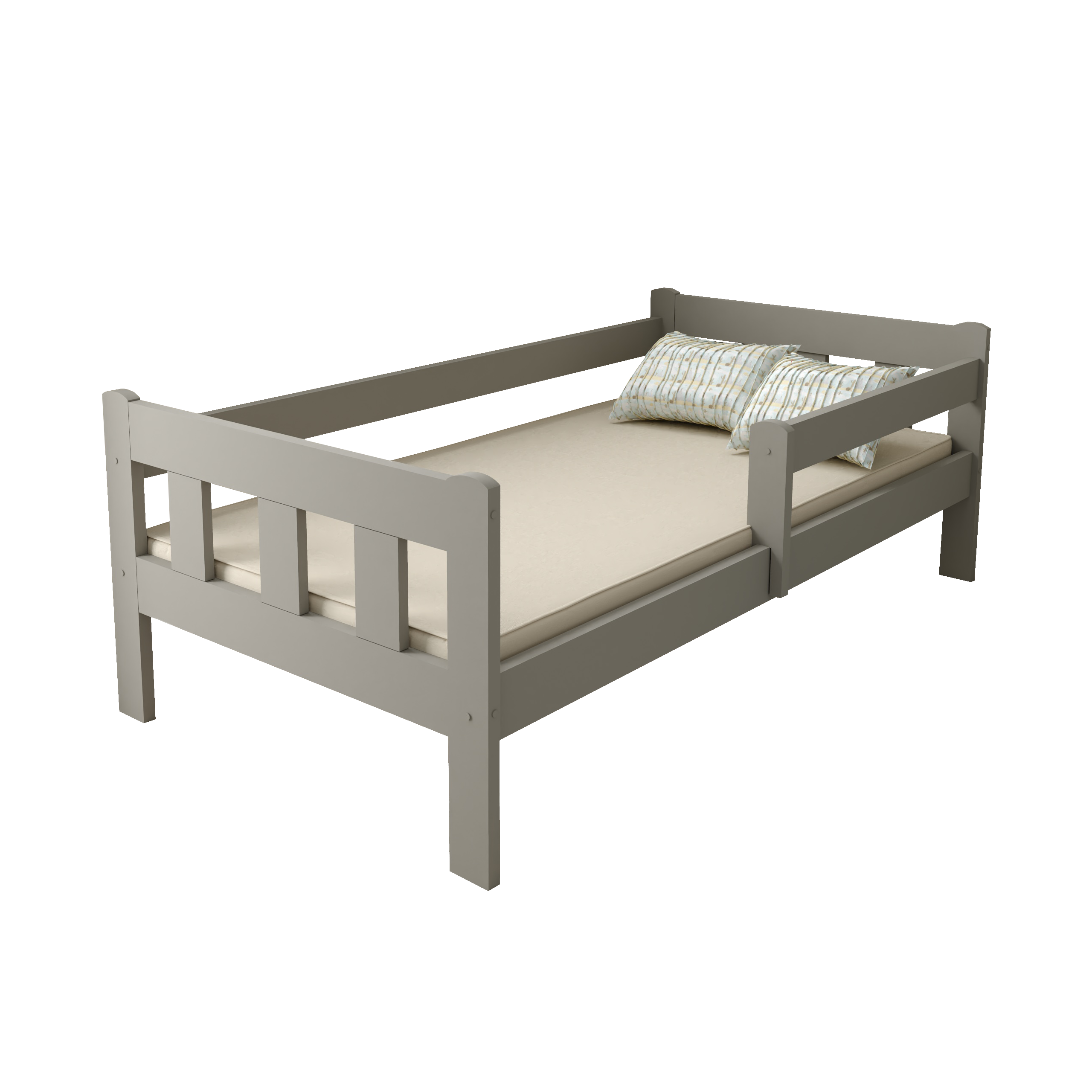 Dětská postel z masivu Martin 80x180 cm šedá