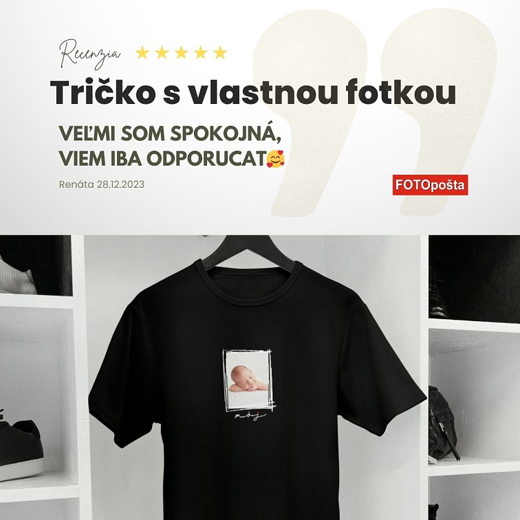 Farebné tričko s fotkou rámik Naj babka strih FOTOpošta