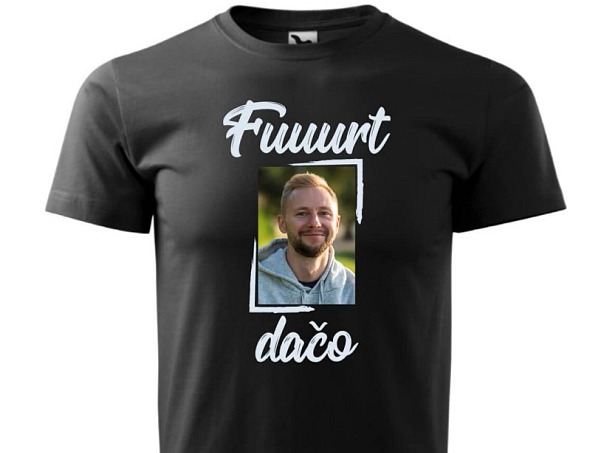 Farebné tričko s fotkou rámik FURT DAČO Dámsky strih FOTOpošta